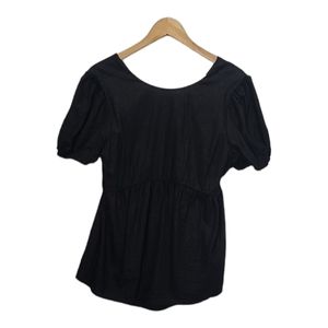 Scoop linen blend open back top size L